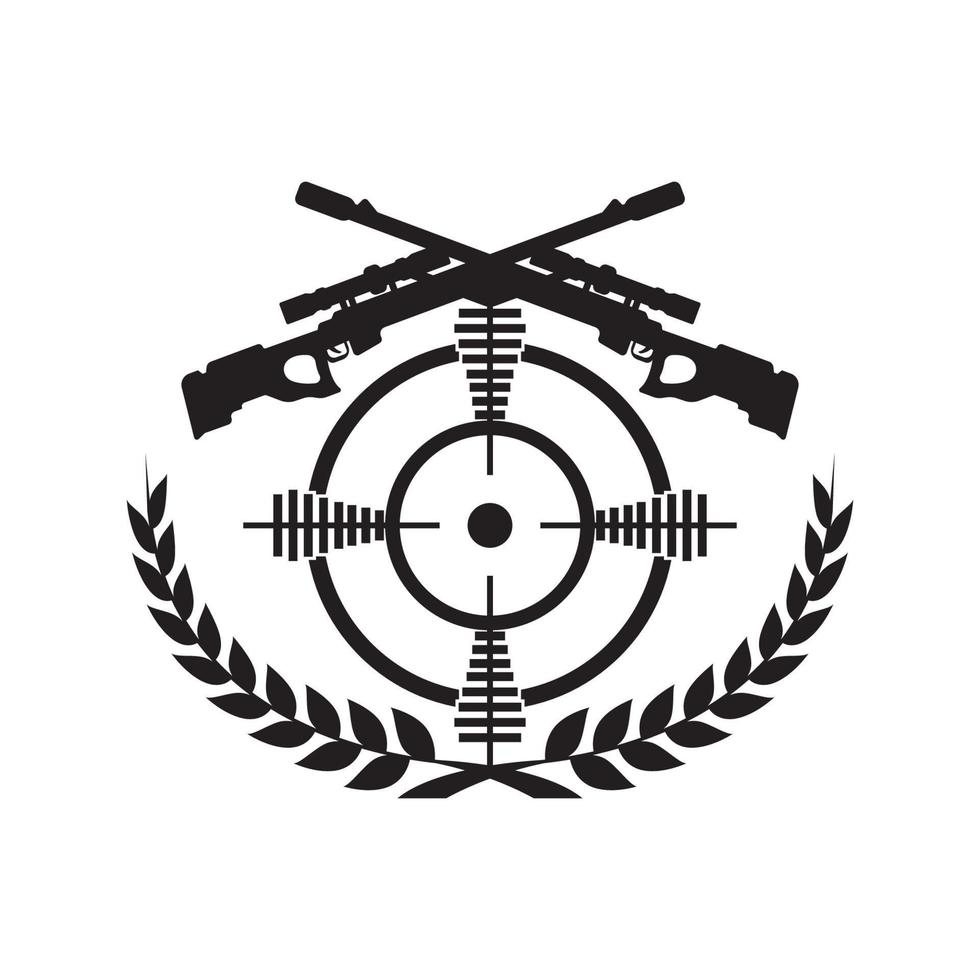 Gewehr Ziel Symbol Vektor Illustration Vorlage Design