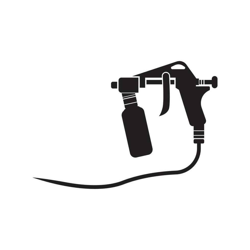 spray pistol, ikon logotyp vektor illustration design