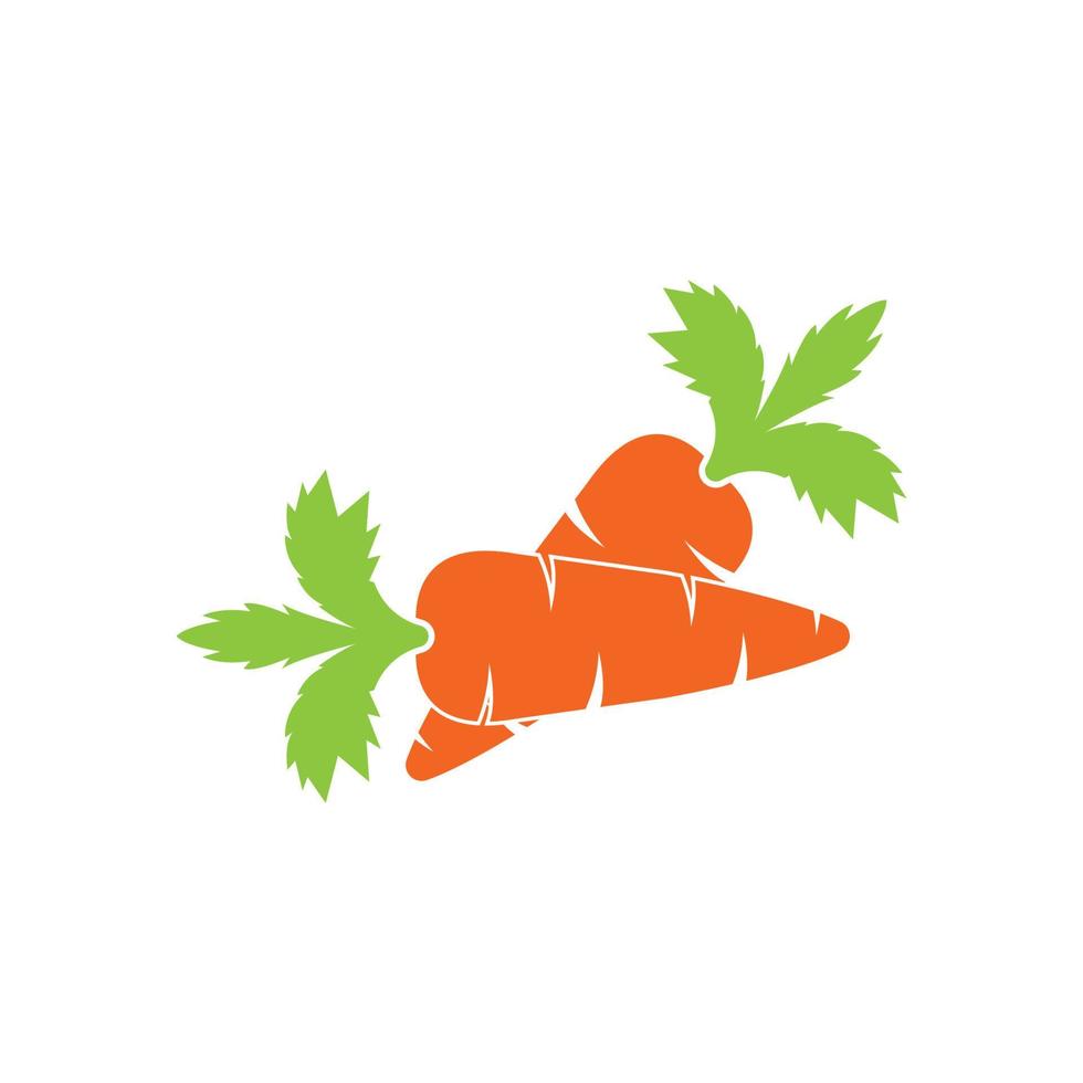 färsk morot vegetabiliska ikon, logotyp vektor illustration design mall.