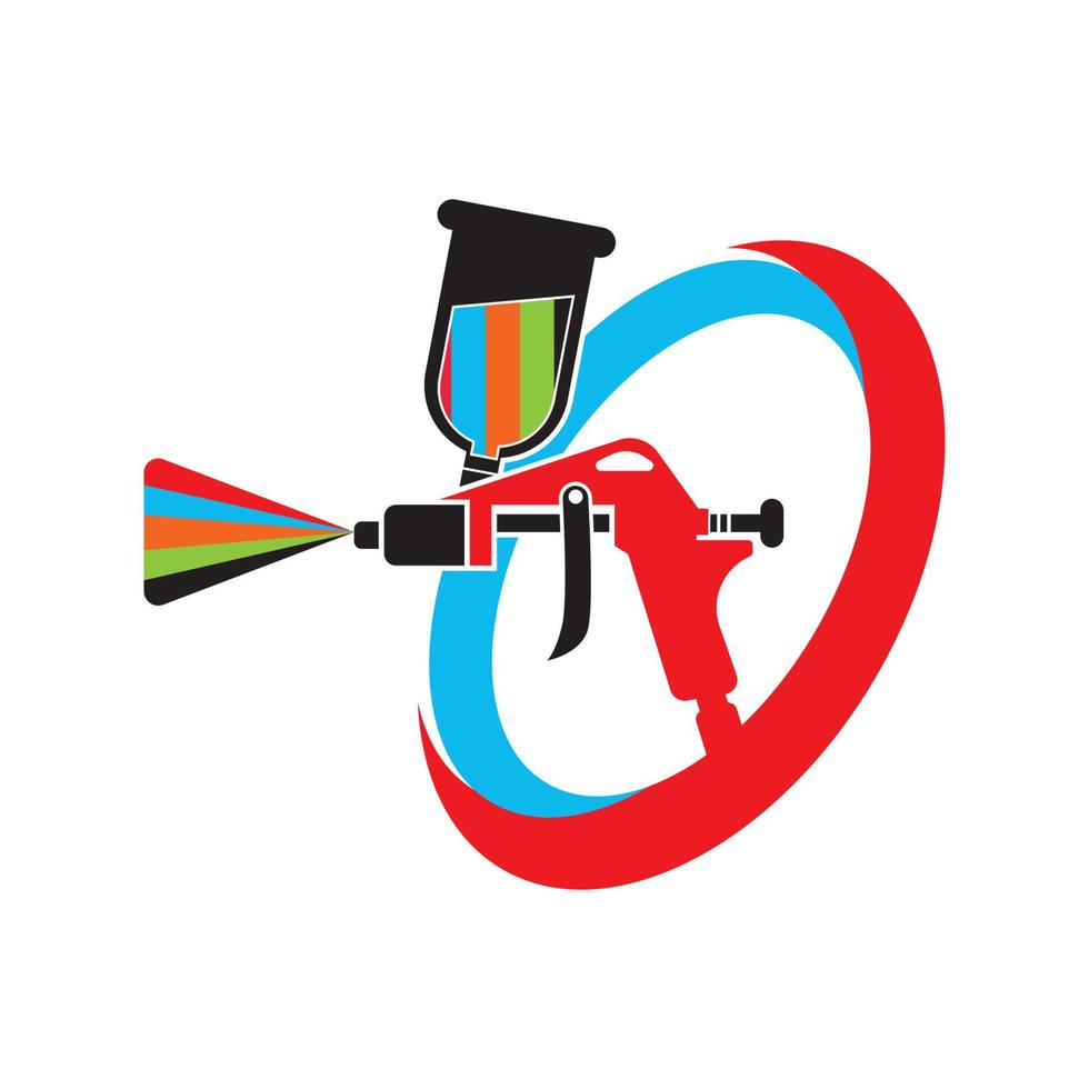 spray pistol, ikon logotyp vektor illustration design