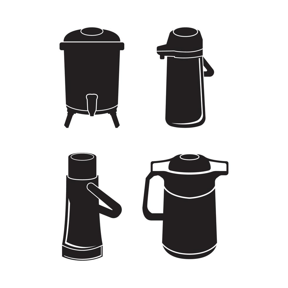 Thermosflasche Vektor Symbol Illustration Design Vorlage.