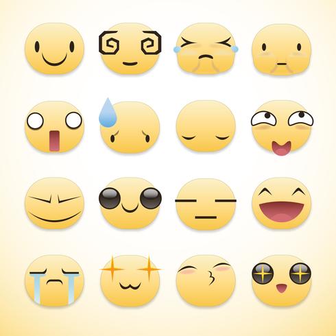 Emoticons packen vektor