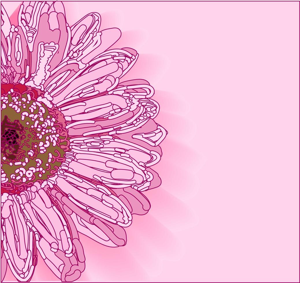 vektor bakgrund rosa med blomma. klistra de text. mall för inbjudningar, kort och kampanjer. vår design.