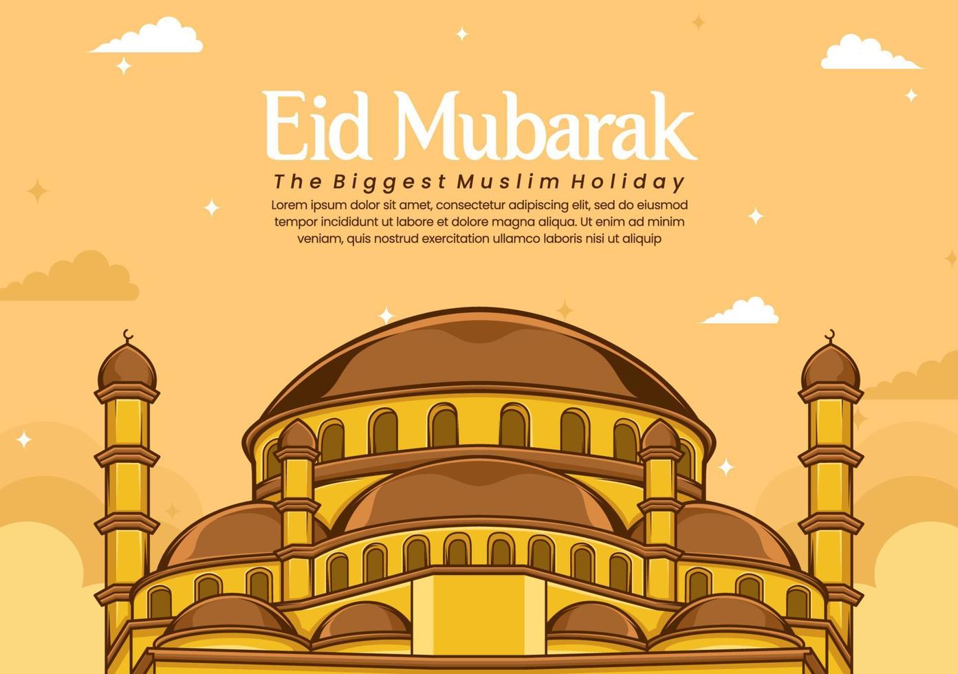 eid Mubarak eben Design Illustration vektor