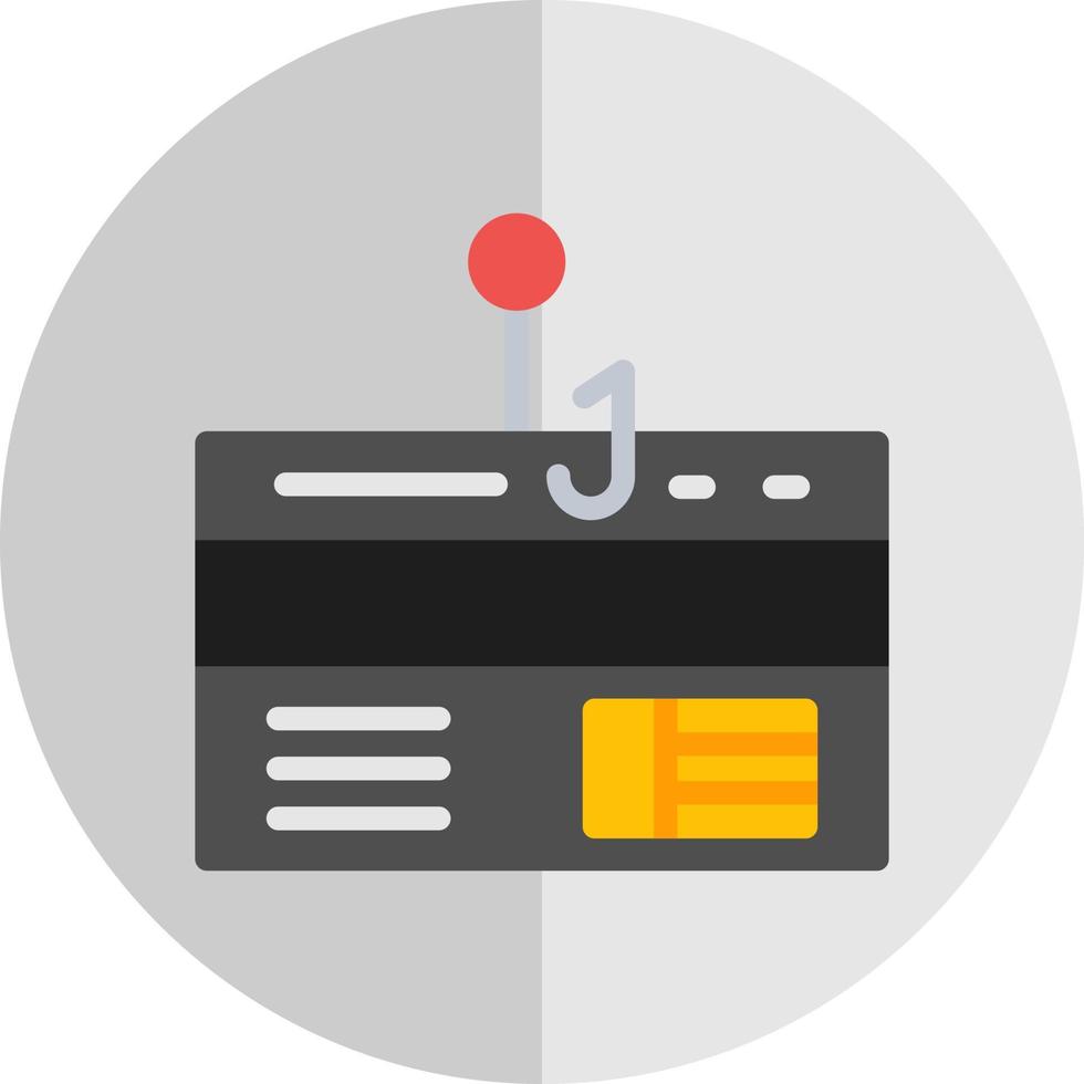 Kreditkarten-Phishing-Vektor-Icon-Design vektor