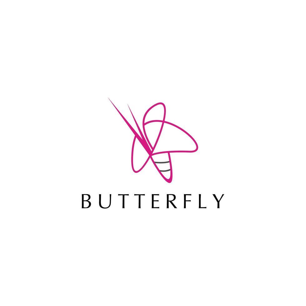 Schmetterling Logo Design abstrakt Vektor Vorlage