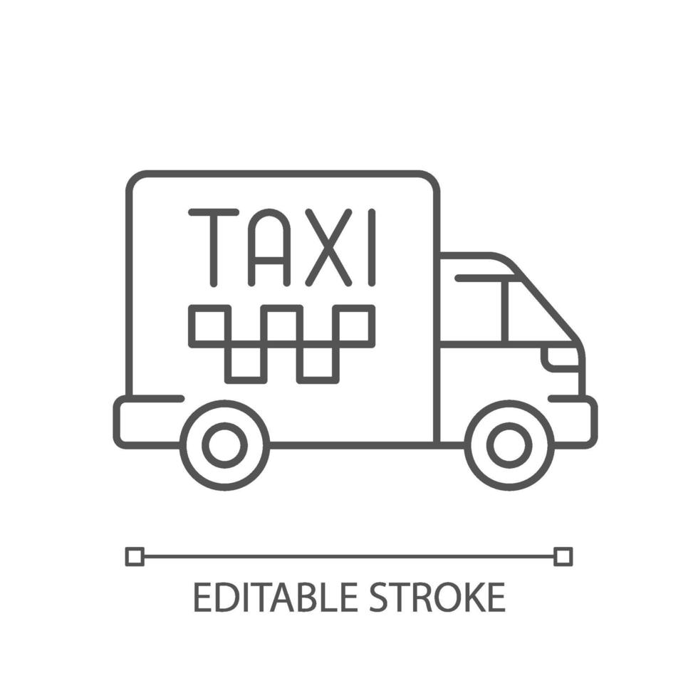 Frachttaxi lineares Symbol vektor