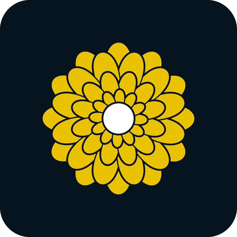 Chrysanthemen-Vektor-Icon-Design vektor