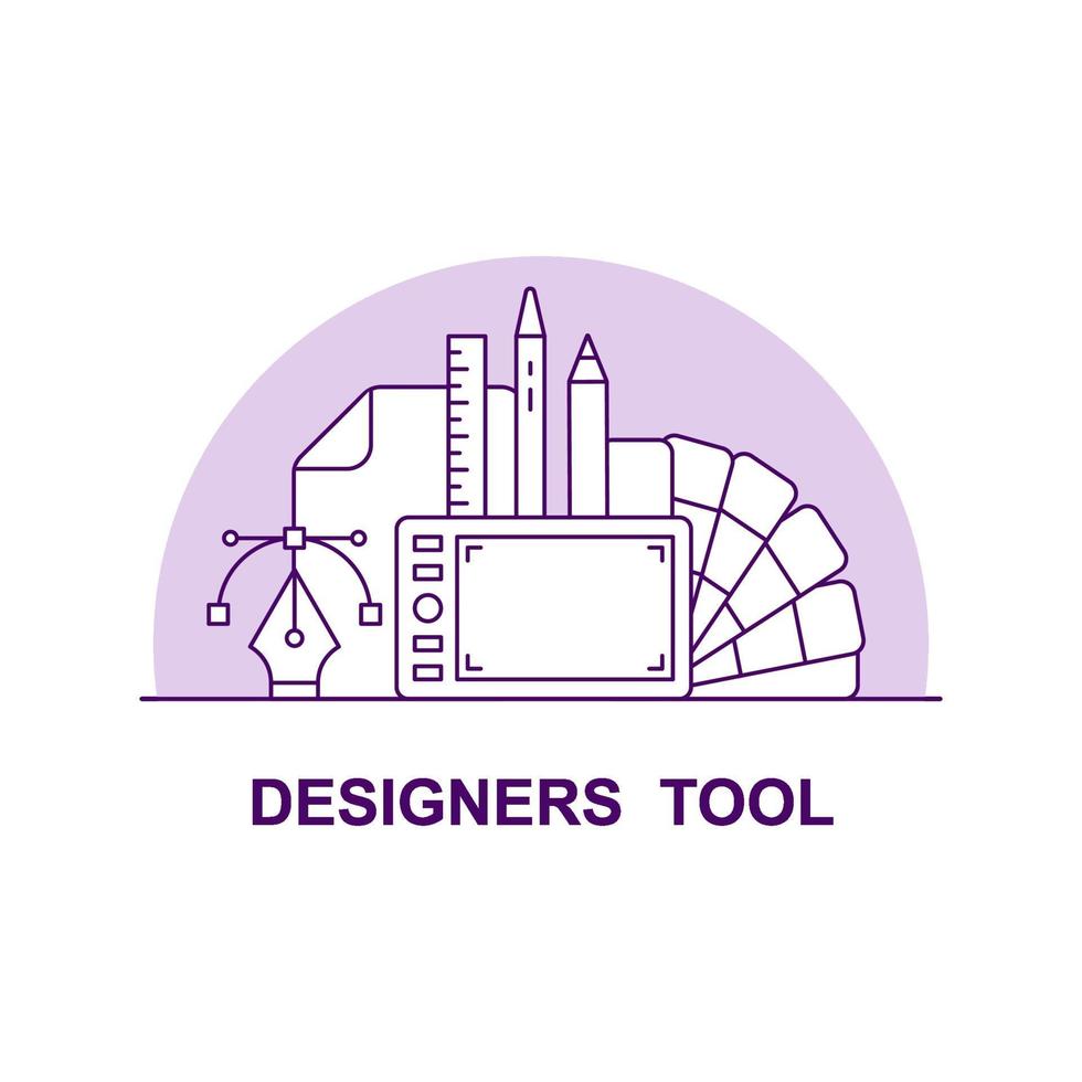 Designer-Tools kreative UI-Konzept-Symbol vektor