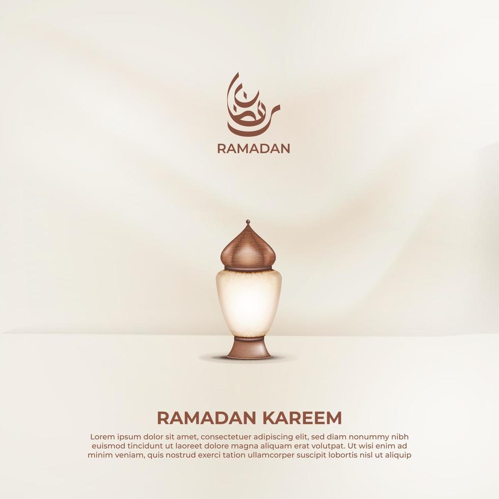 ein Lampe oder Laterne zum Ramadan Hintergrund vektor