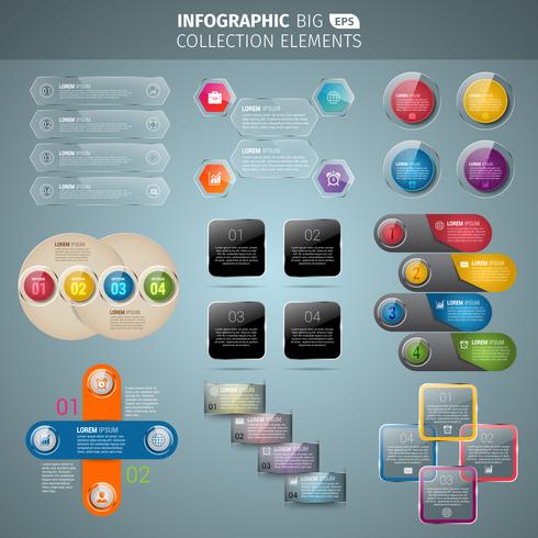 infografisk stor samling vektor