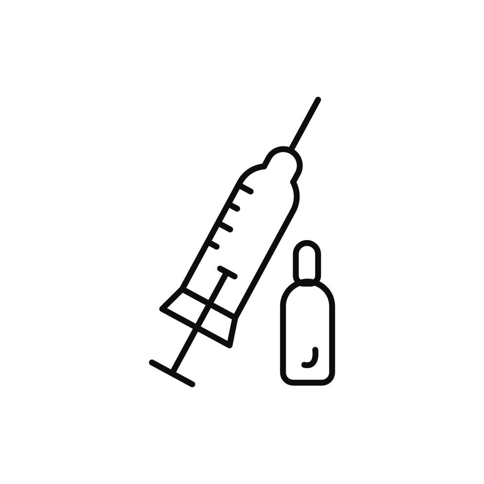 medicin, injektion, medicinsk injektion ikon vektor