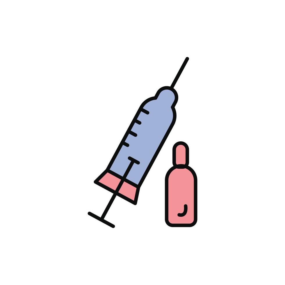 Medizin, Injektion, medizinisch Injektion Symbol vektor