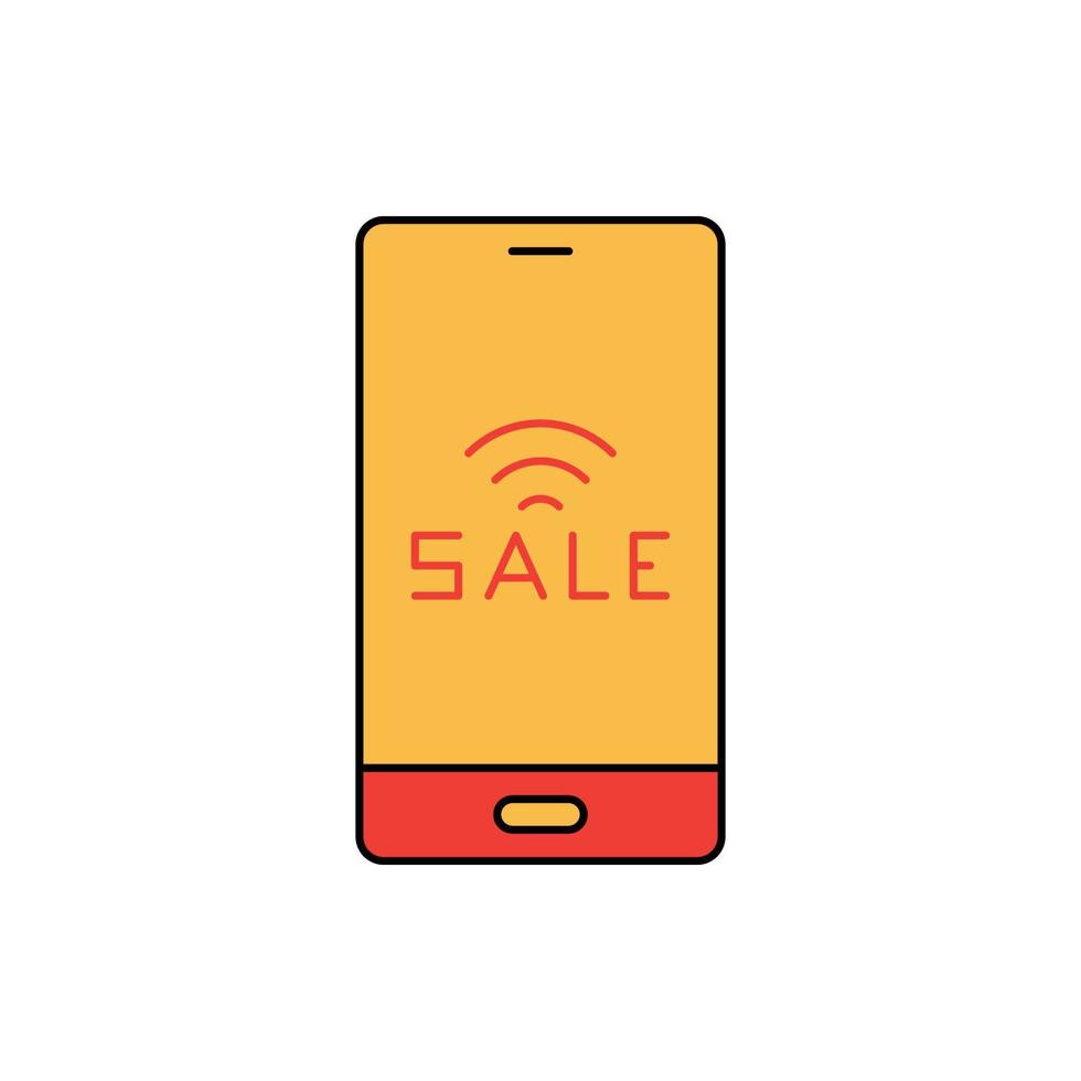 Verkauf, Handy, Mobiltelefon, Telefon, Verkauf auf Telefon Symbol vektor