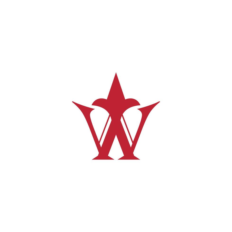 w königlich Logo rot w König Symbol vektor