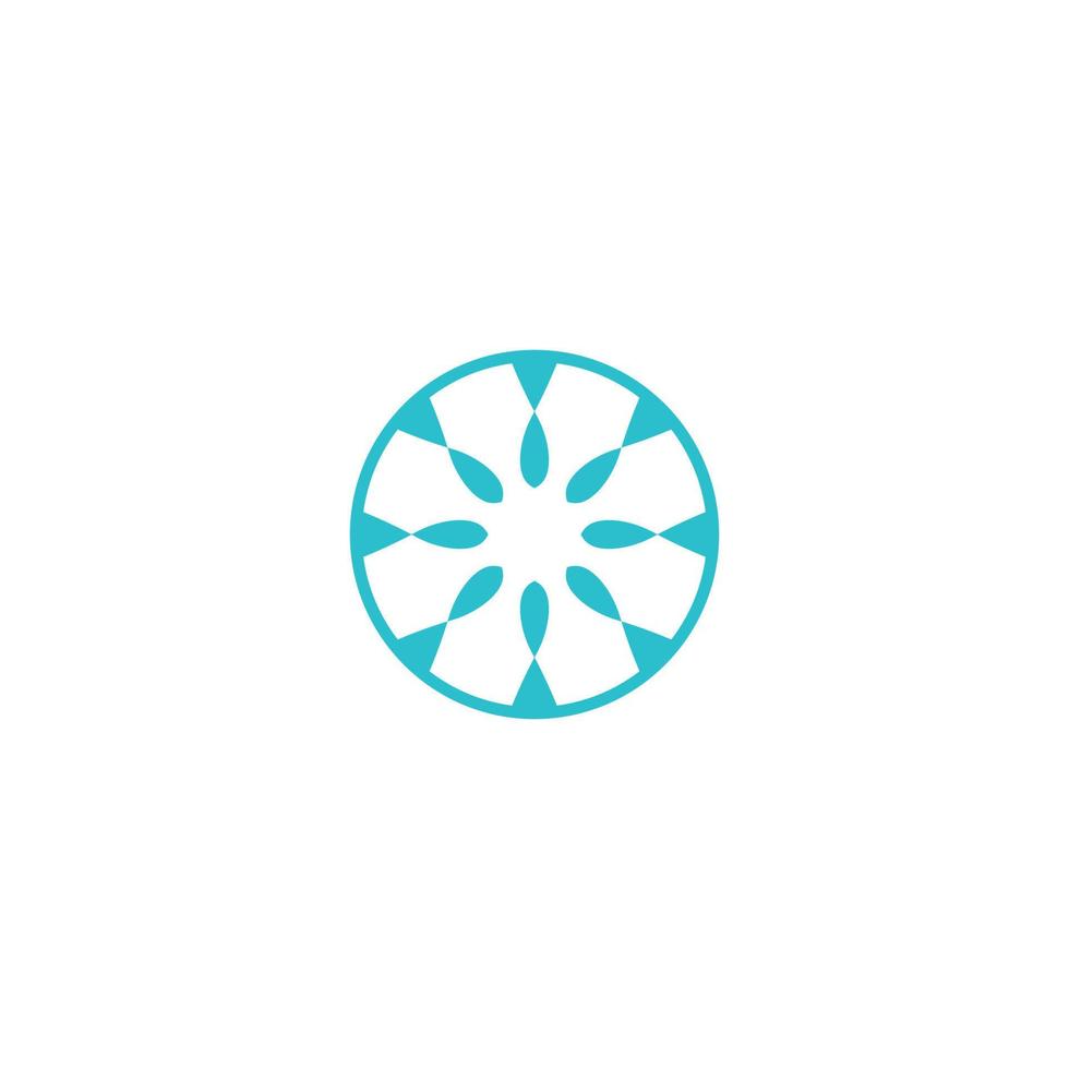 runda enkel ikon logotyp för textil- vektor