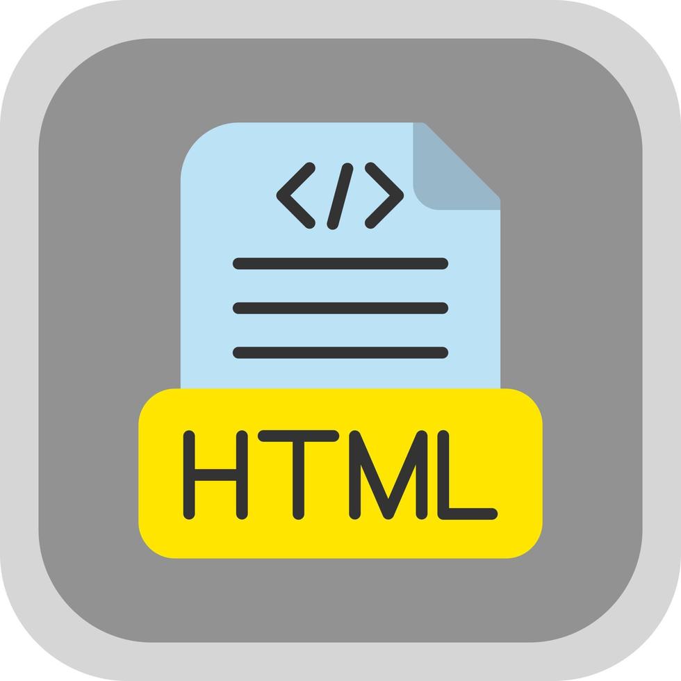 HTML-Datei-Vektor-Icon-Design vektor