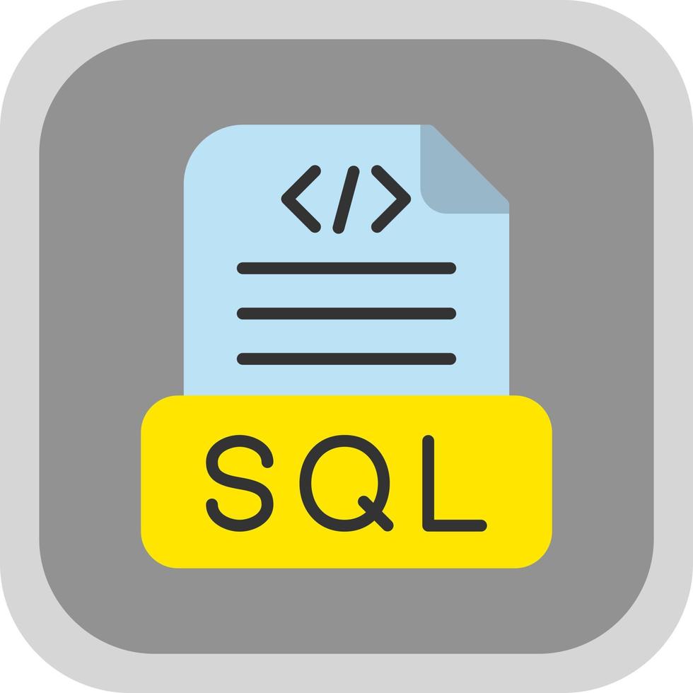 SQL-Datei-Vektor-Icon-Design vektor