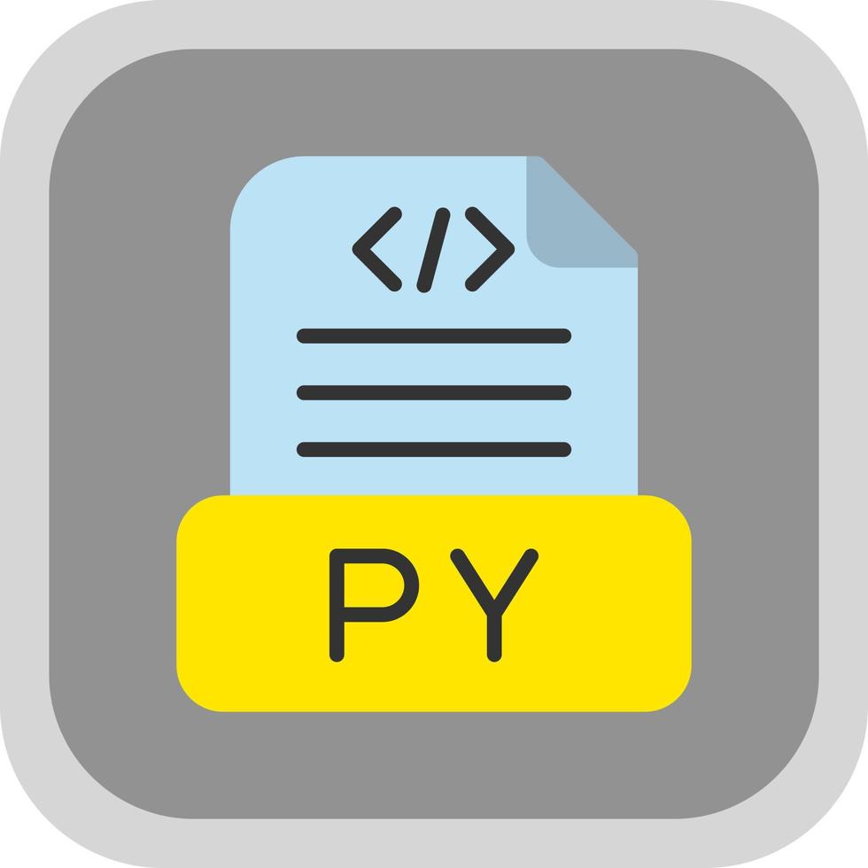 Python-Datei-Vektor-Icon-Design vektor