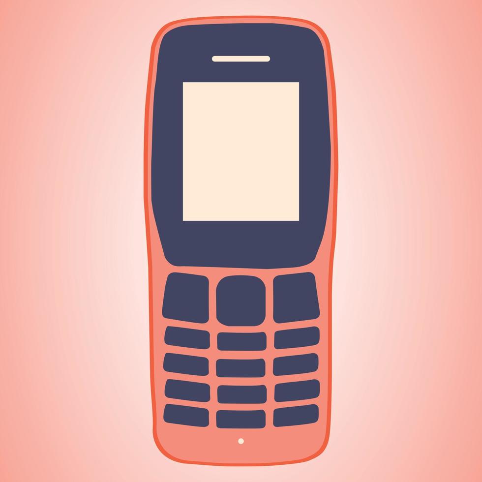 Handy, Mobiltelefon Telefon Symbol, Handy, Mobiltelefon Telefon mit Bildschirm, Illustration von ein Telefon vektor