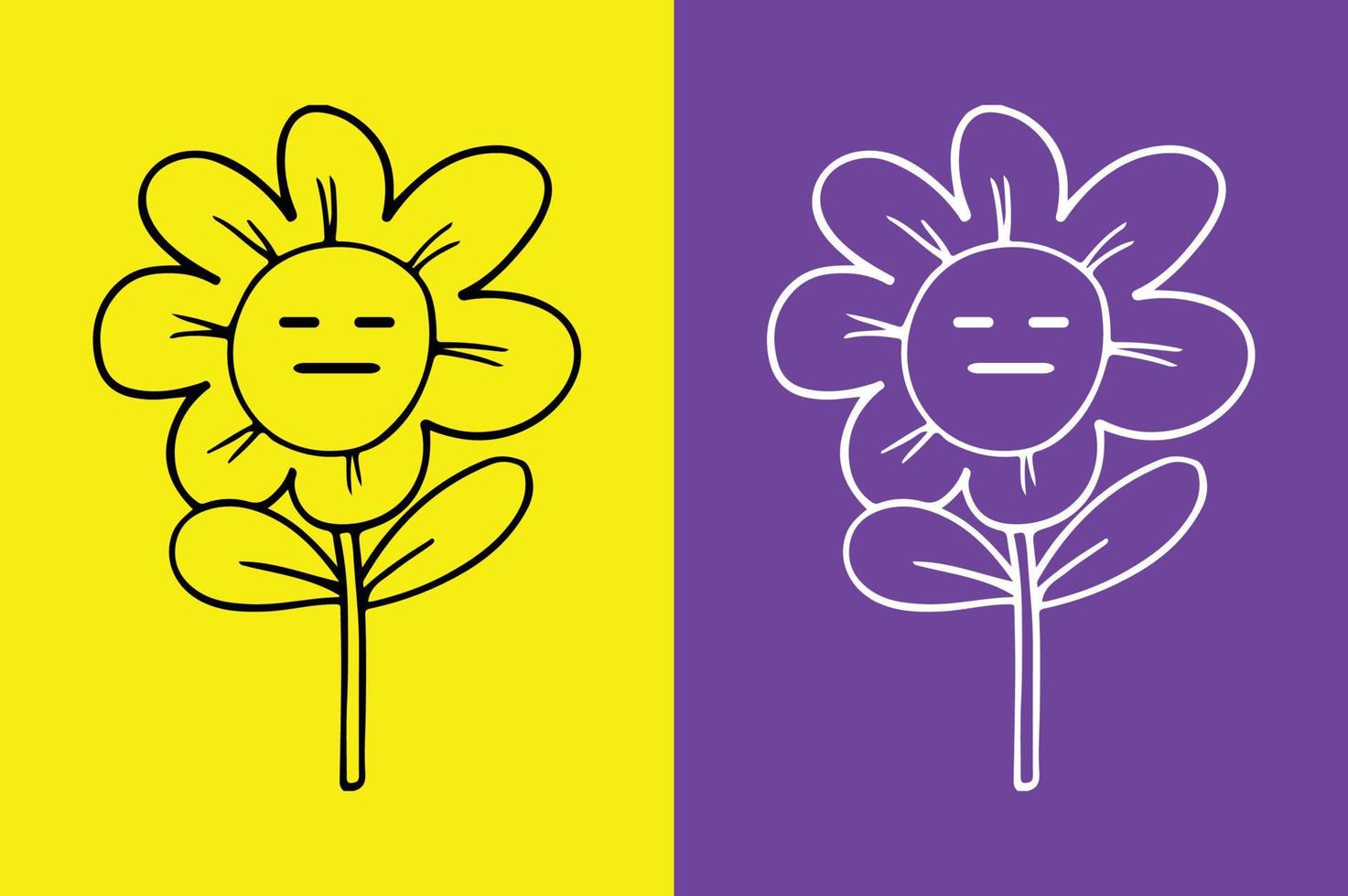 Blume ausdruckslos Emoji vektor