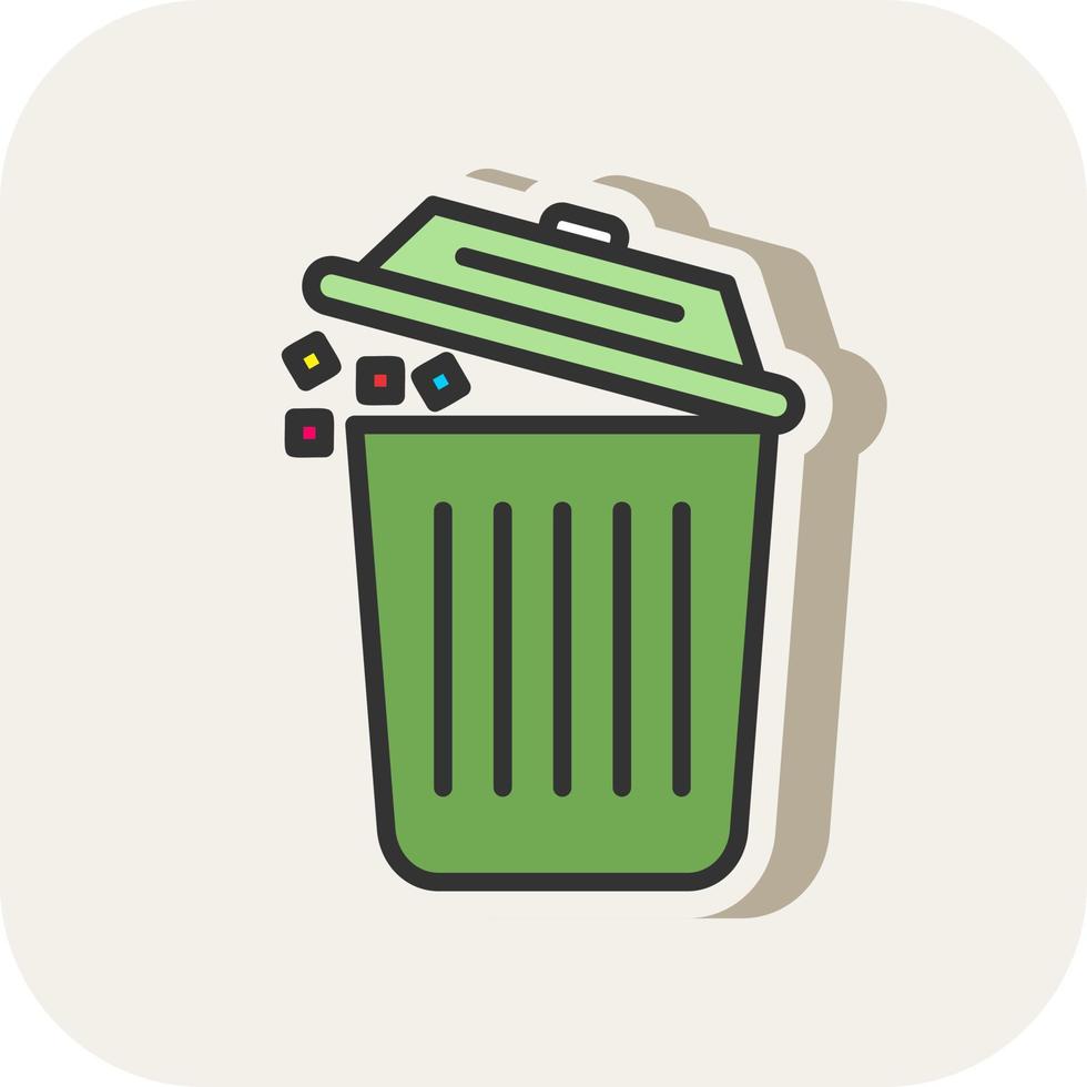 Trash-Vektor-Icon-Design vektor