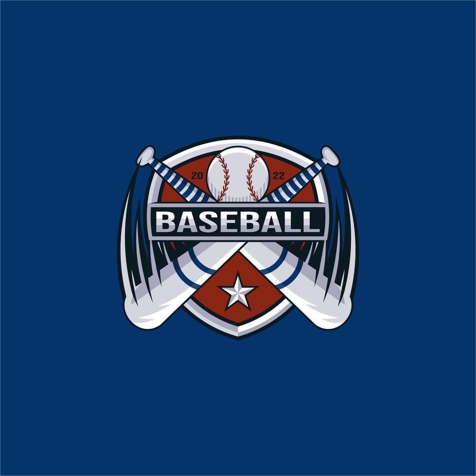 baseboll sport emblem logotyp vektor