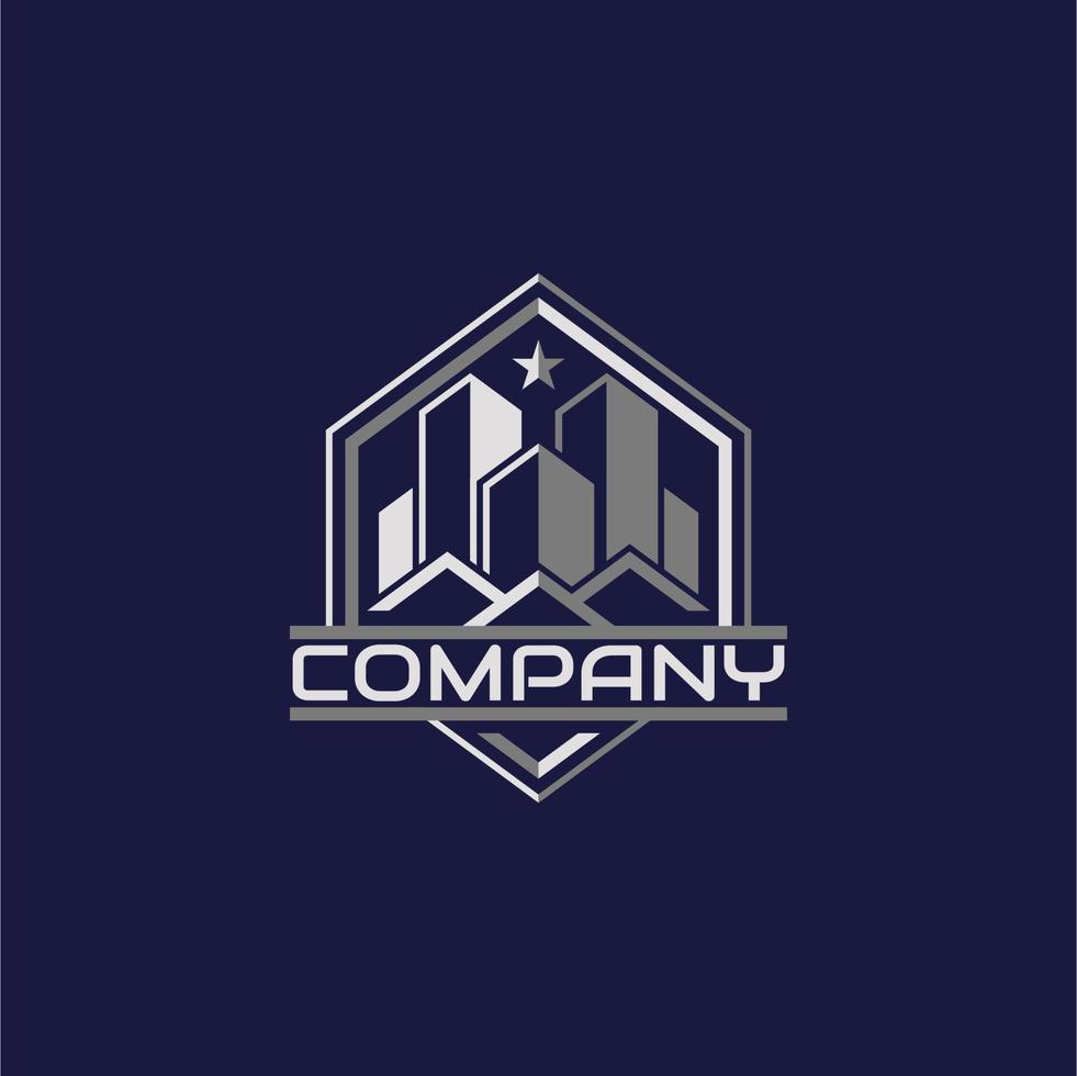 Gebäude Emblem Logo vektor