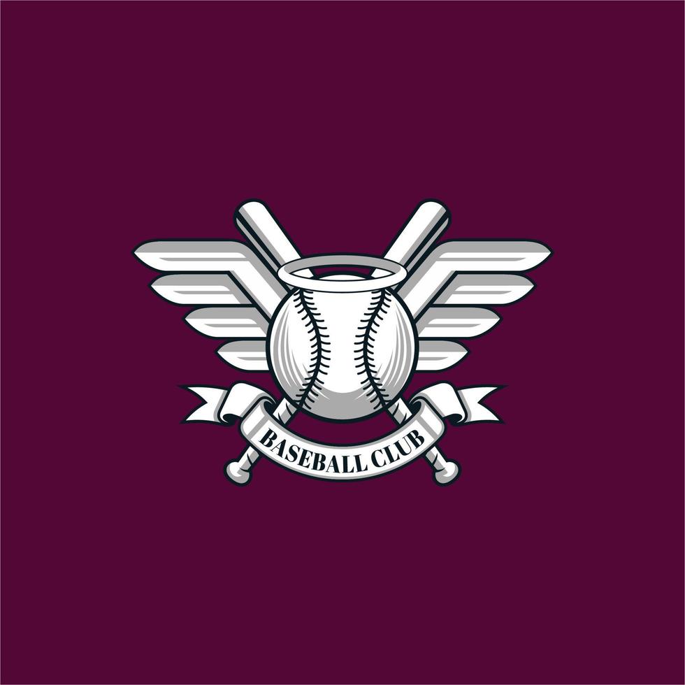 baseboll sport emblem logotyp vektor