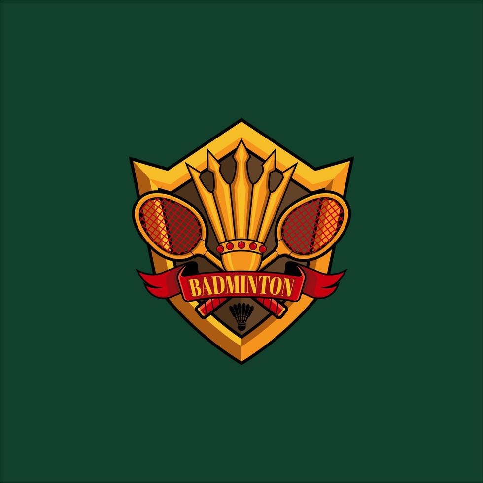 badminton sport emblem logotyp vektor