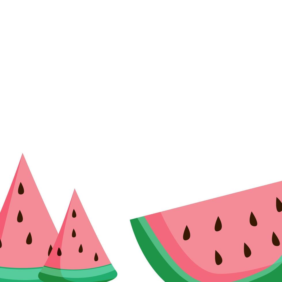 färsk vattenmelon illustration för hemsida baner mall, kort, inbjudan. vektor