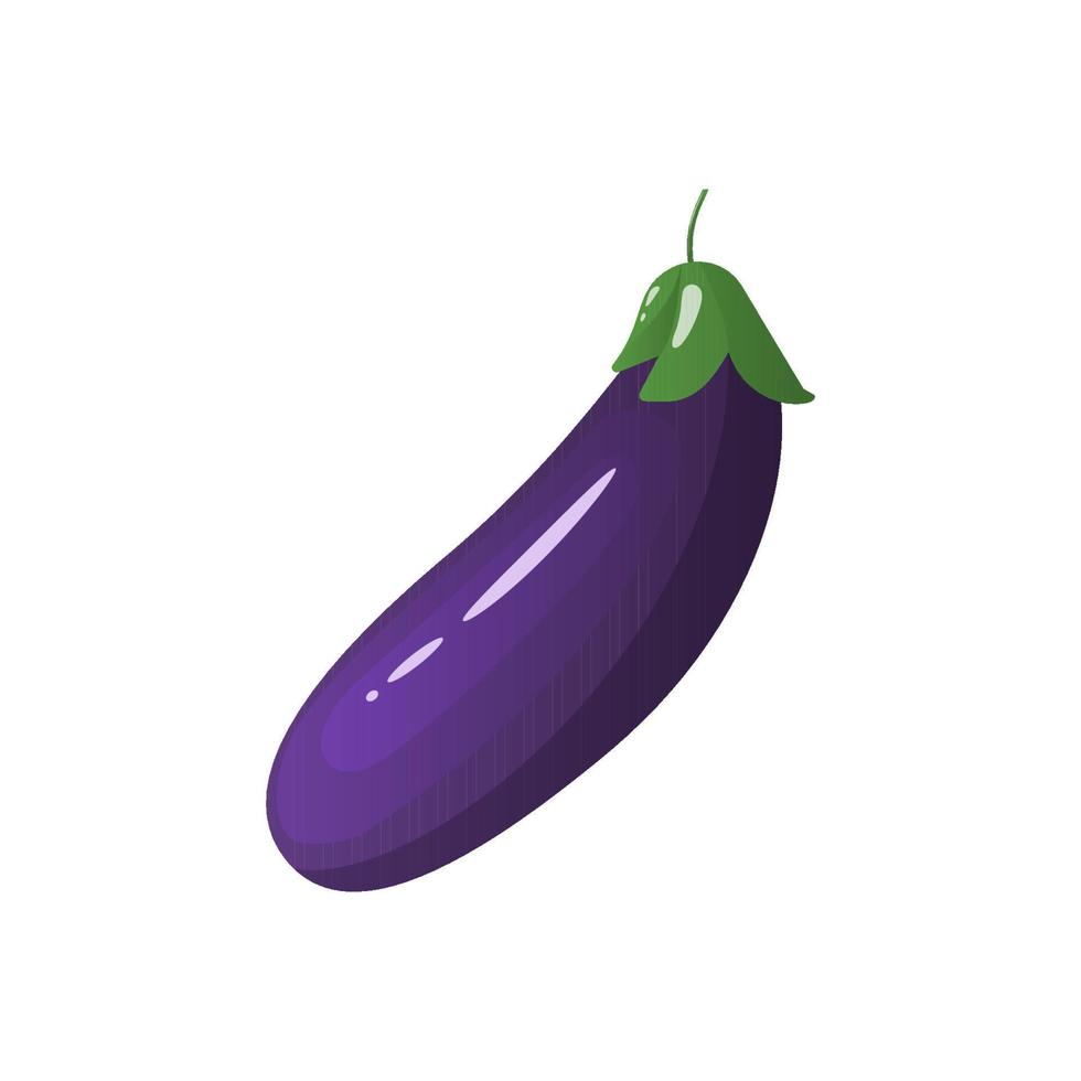 Aubergine Gemüse Symbol. Karikatur Illustration von Aubergine Gemüse Symbol zum Netz Design vektor