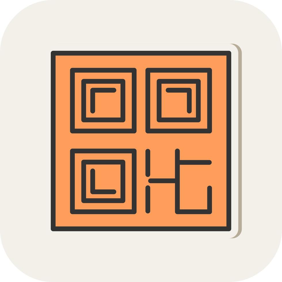 QR-Code-Vektor-Icon-Design vektor