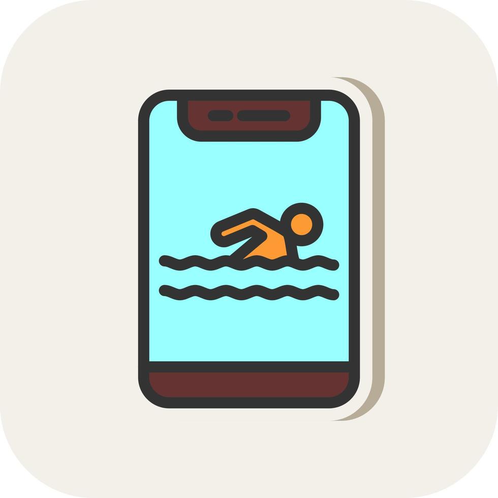 Schwimmen-Vektor-Icon-Design vektor