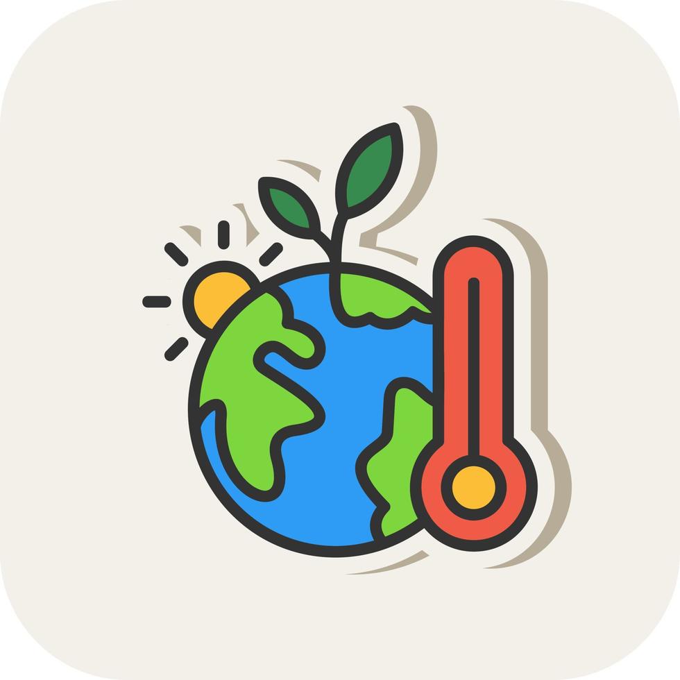 Klimawandel-Vektor-Icon-Design vektor