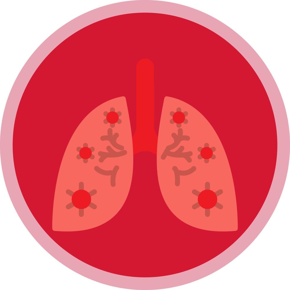 Vektor-Icon-Design für Lungeninfektionen vektor