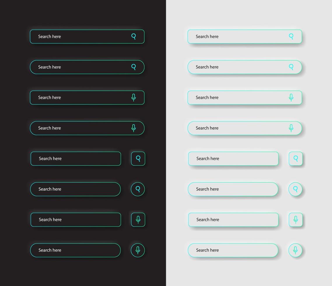 sökfält i neumorf stil vektor