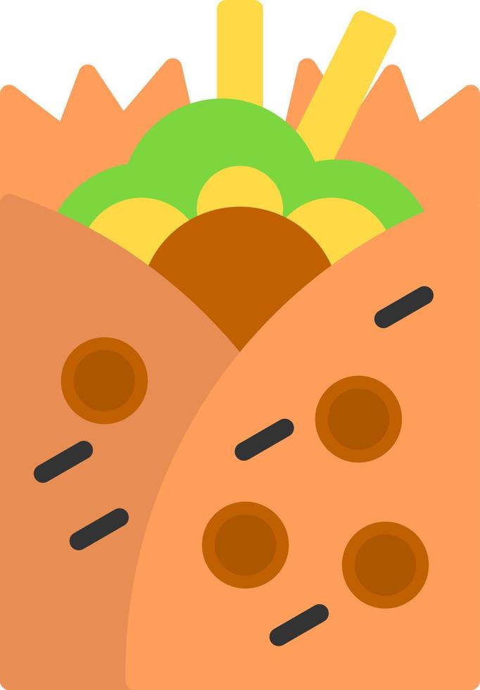 Burrito-Vektor-Icon-Design vektor