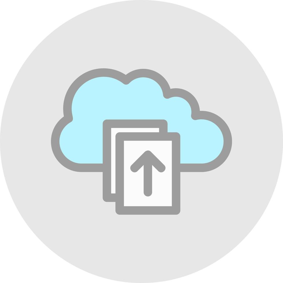 Upload-Datei auf Cloud-Vektor-Icon-Design vektor