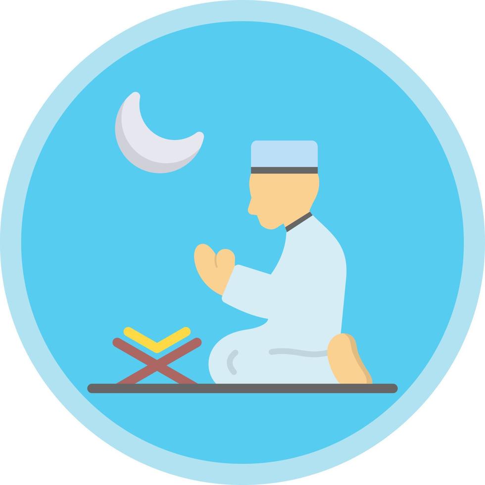 muslimisches betendes Vektor-Icon-Design vektor