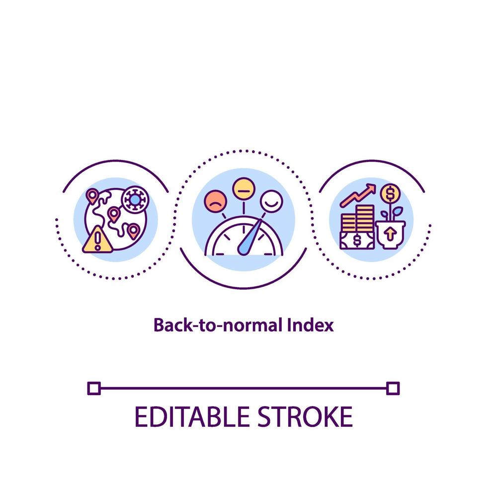 zurück zum normalen Indexkonzeptsymbol vektor