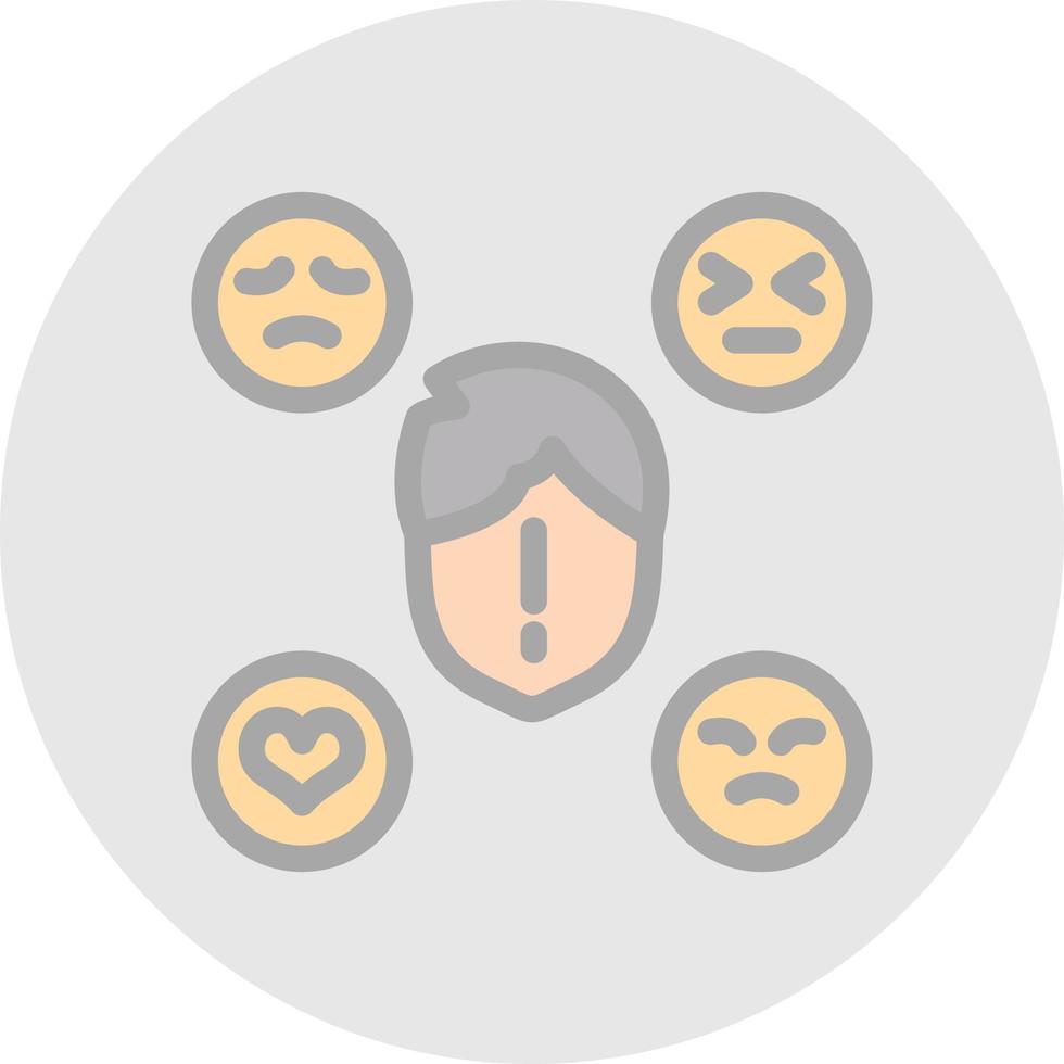 Emotionsfaktoren Vektor-Icon-Design vektor