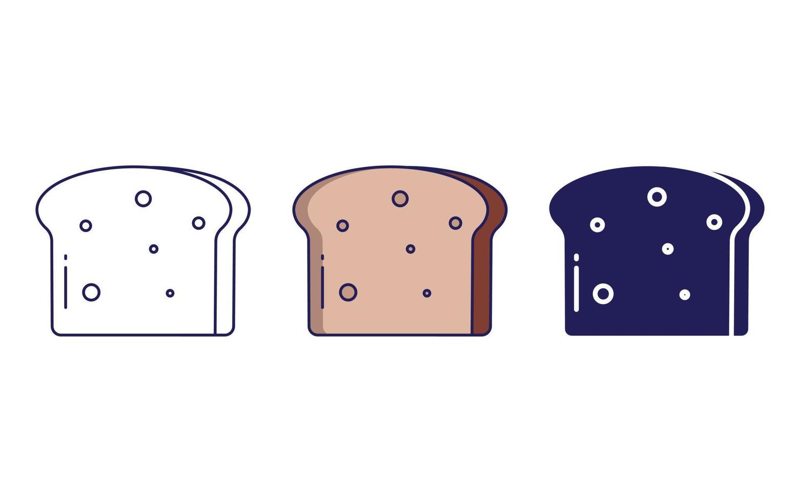 bröd skiva vektor ikon