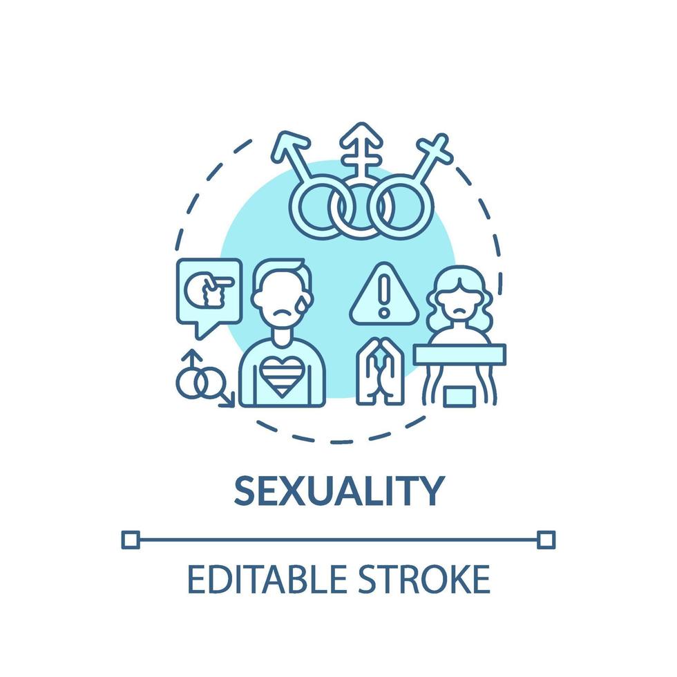 sexualitet turkos koncept ikon vektor