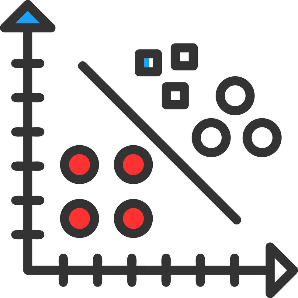 Cluster-Analyse-Vektor-Icon-Design vektor