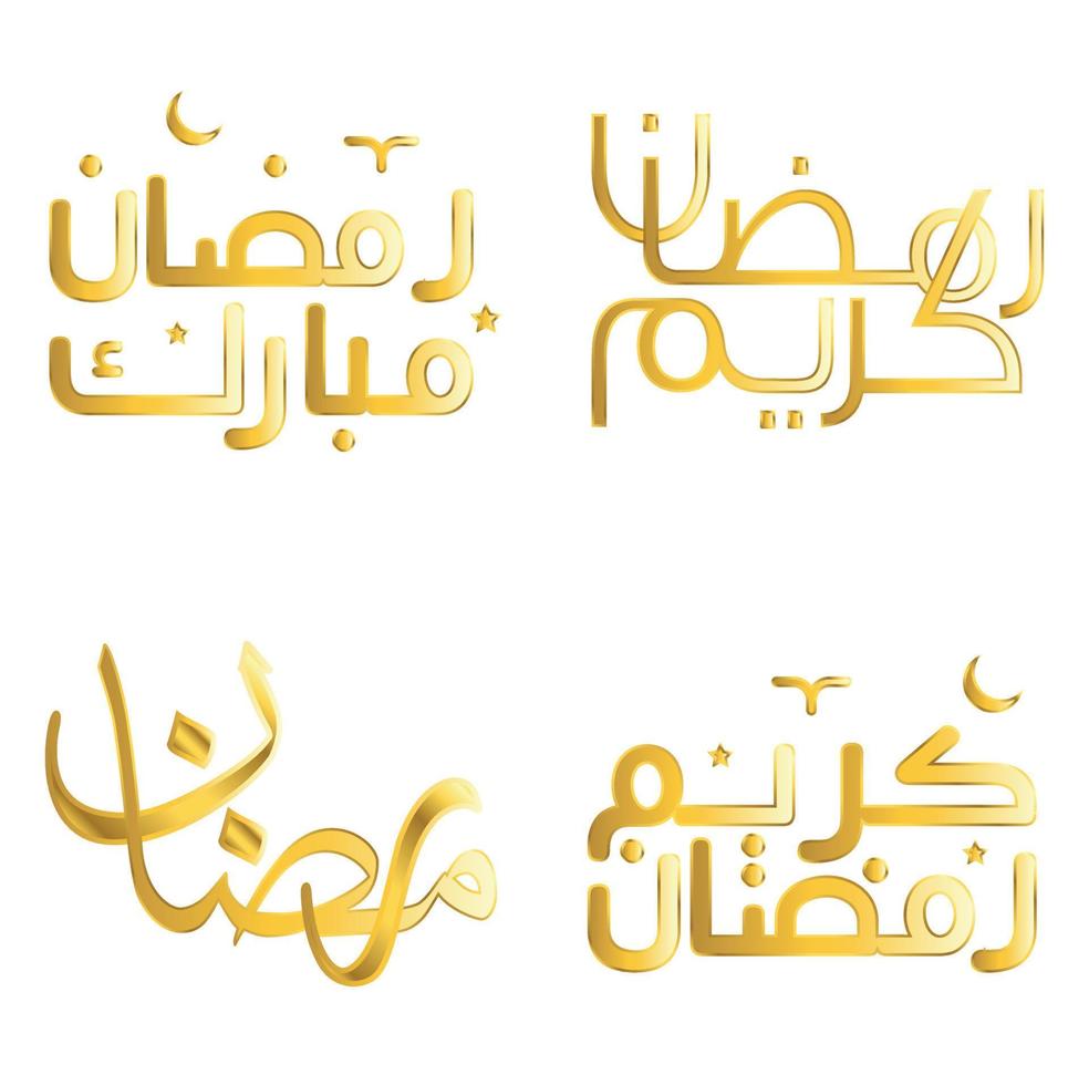 golden Ramadan kareem Vektor Illustration mit traditionell Arabisch Kalligraphie.