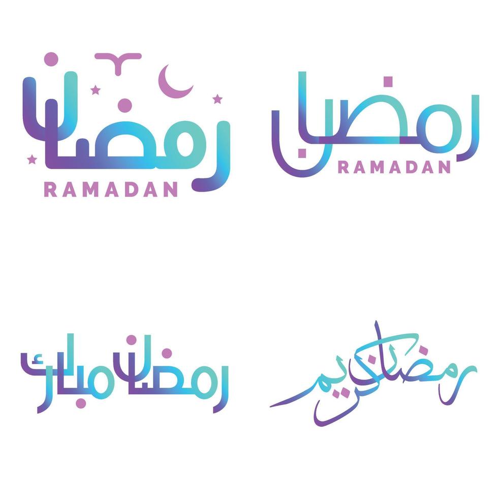 Gradient Ramadan kareem Arabisch Kalligraphie Vektor Design zum das heilig Monat von Ramadan.