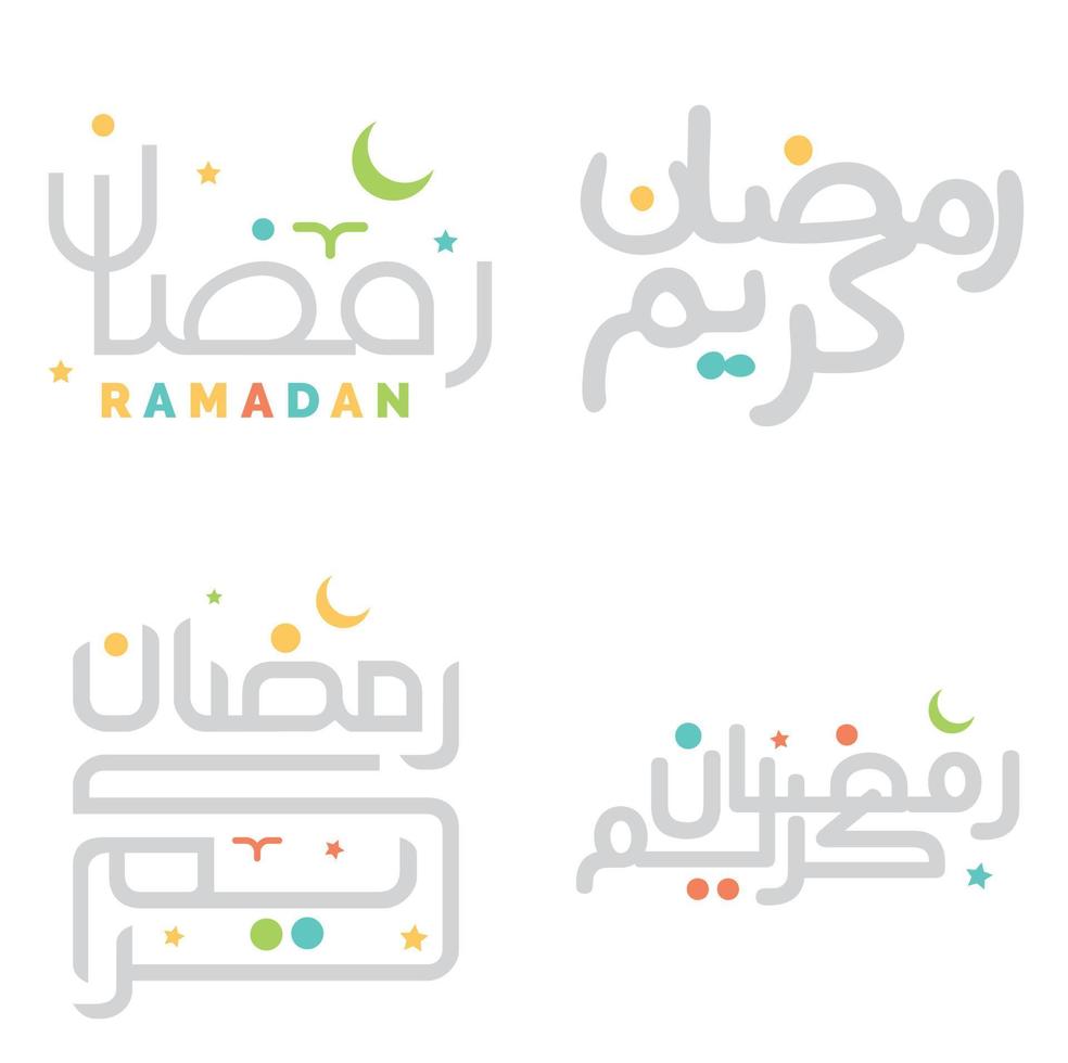 vektor illustration av ramadan kareem hälsningar i arabicum kalligrafi.