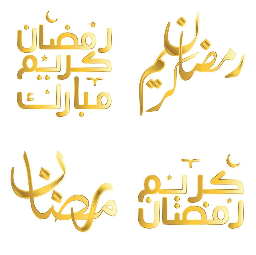 golden Ramadan kareem Vektor Illustration mit traditionell Arabisch Kalligraphie.