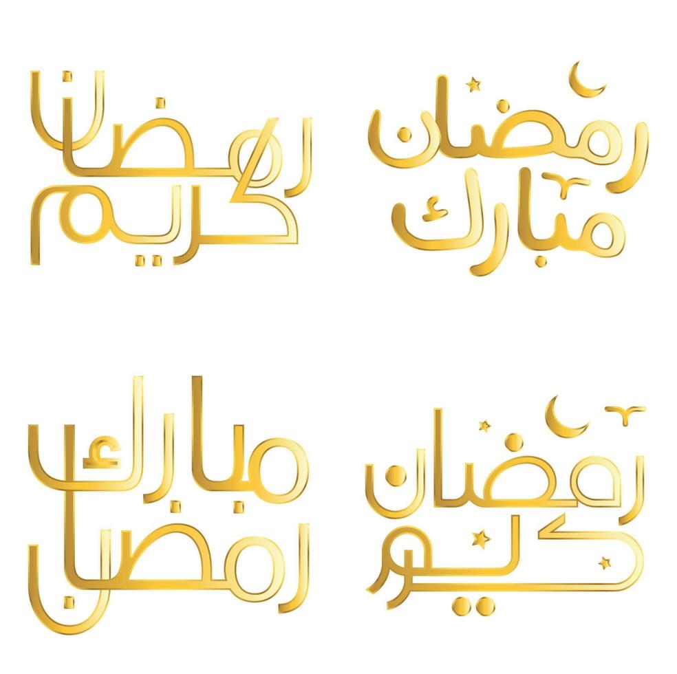 golden Ramadan kareem Arabisch Kalligraphie Vektor Design zum das heilig Monat von Ramadan.